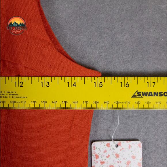 NWT Free People A-Line Dress Red Kitty Kat Back Cut-Out High Neck Women's Large - Picture 5 of 11